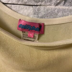 Edikted Light Cream Knit Top